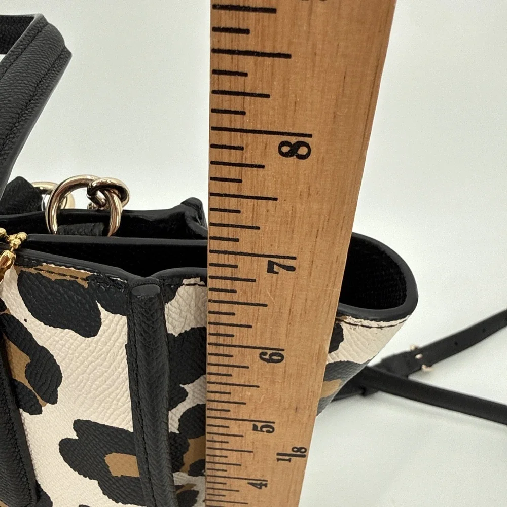 Coach Womens Ocelot Mini Crosby Satchel Crossbody Handbag Sophisticated NWT